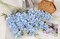 8PCS Blue Delphinium Artificial Flowers 33.5” Larkspur Faux Silk Long Stem Flowers for Tall Vase, Wedding Arrangement, Home Decor, Centerpieces & Party Decorations (Baby Blue)